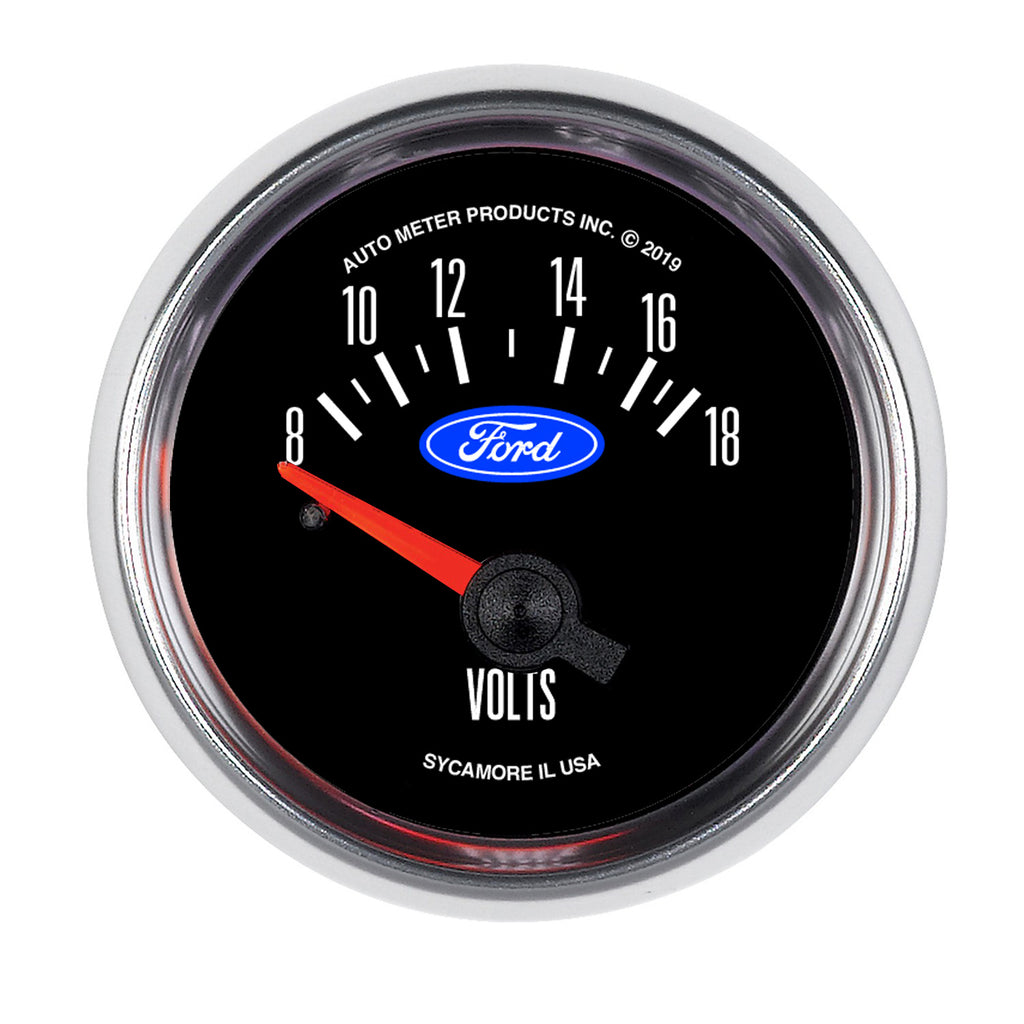 AutoMeter 880823 GAUGE, VOLTMETER, 2 1/16", 18V, ELEC, FORD RACING