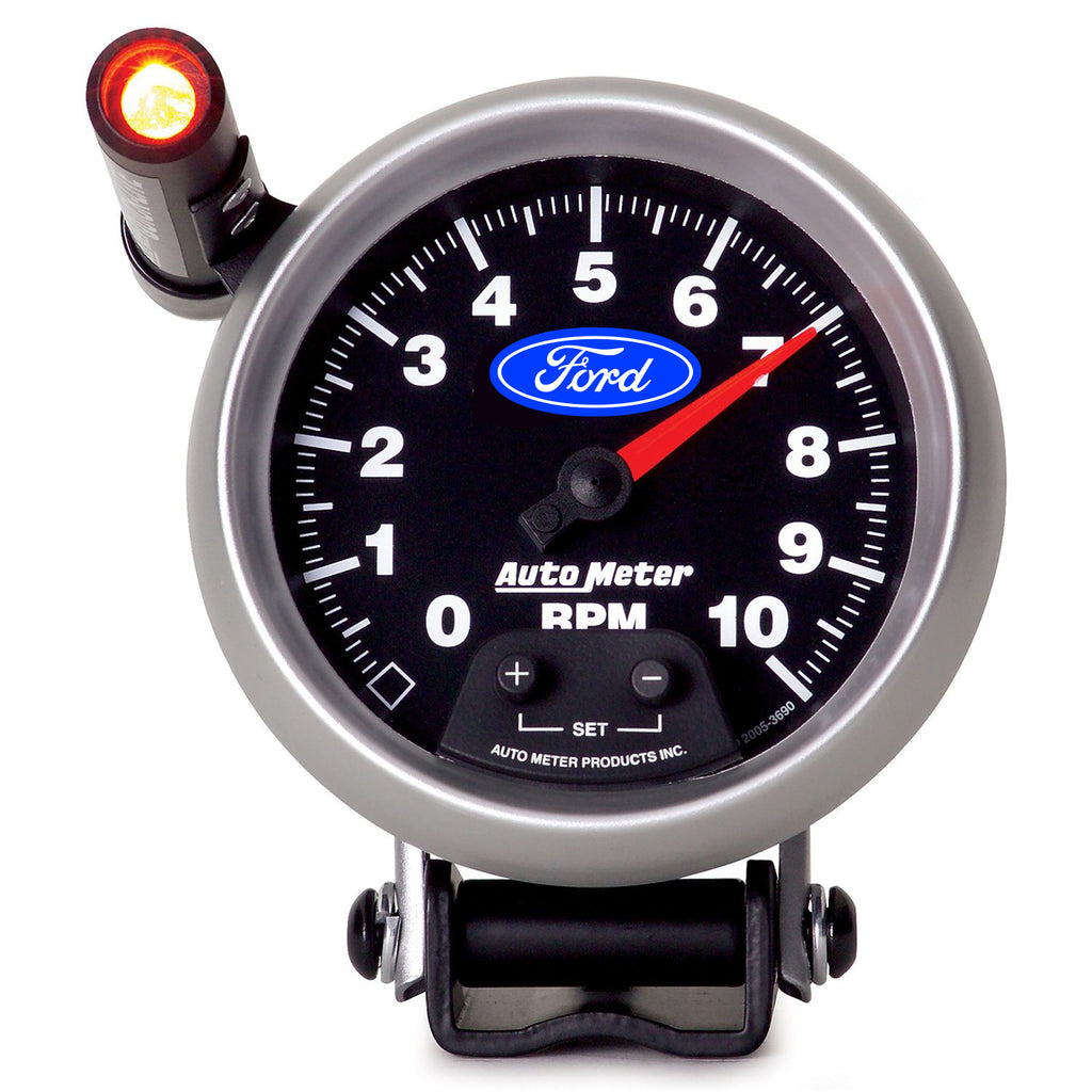 AutoMeter 880825 GAUGE, TACHOMETER, 3 3/4", 10K RPM, PEDESTAL W/ EXT. QUICK-LITE, FORD