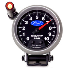 Load image into Gallery viewer, AutoMeter 880825 GAUGE, TACHOMETER, 3 3/4", 10K RPM, PEDESTAL W/ EXT. QUICK-LITE, FORD