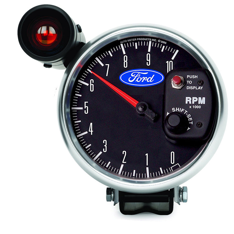 AutoMeter 880827 GAUGE, TACHOMETER, 5", 10K RPM, PEDESTAL W/ EXT. SHIFT-LITE, FORD