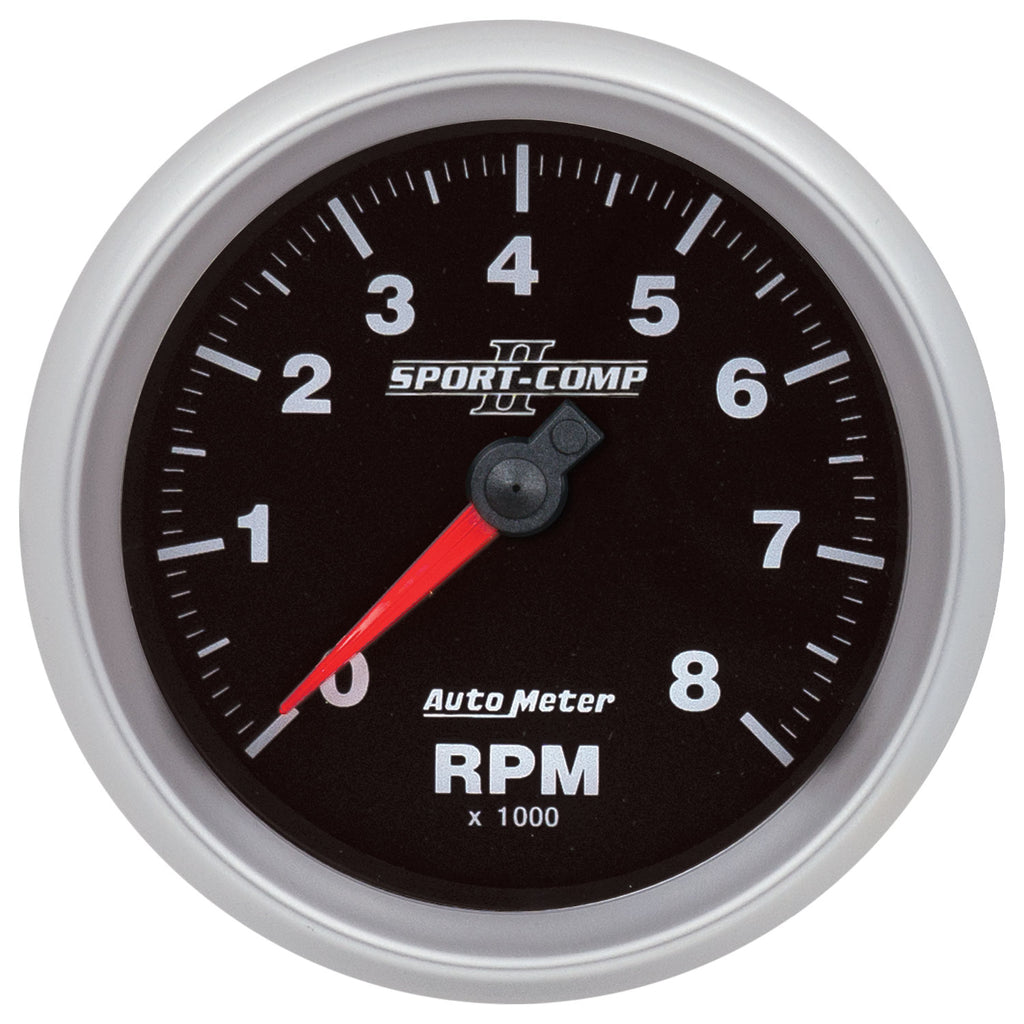 AutoMeter 880829 GAUGE, TACHOMETER, 3 3/8", 8K RPM, SPN 190, SPORT-COMP II