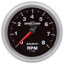 Load image into Gallery viewer, AutoMeter 880829 GAUGE, TACHOMETER, 3 3/8", 8K RPM, SPN 190, SPORT-COMP II