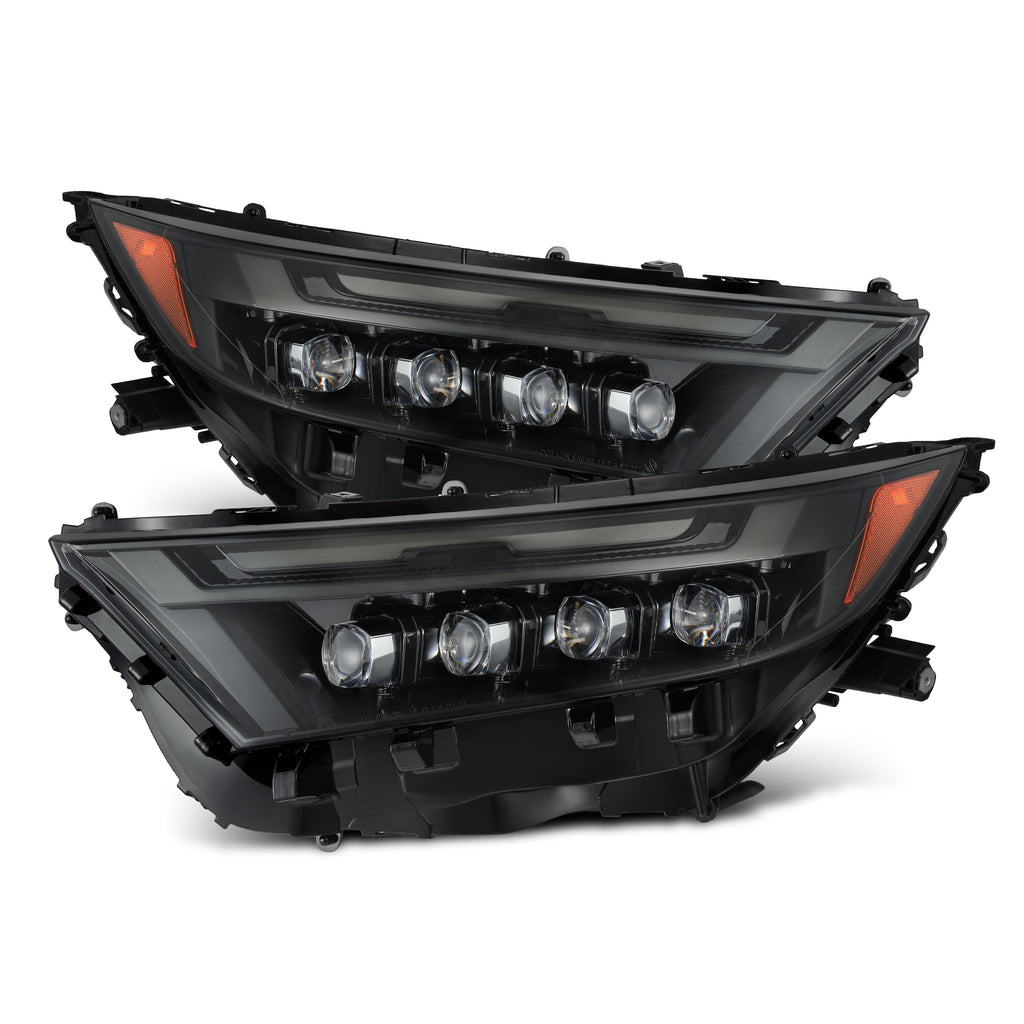 AlphaRex 880857 Projector Headlights Alpha-Black for Select Toyota RAV4