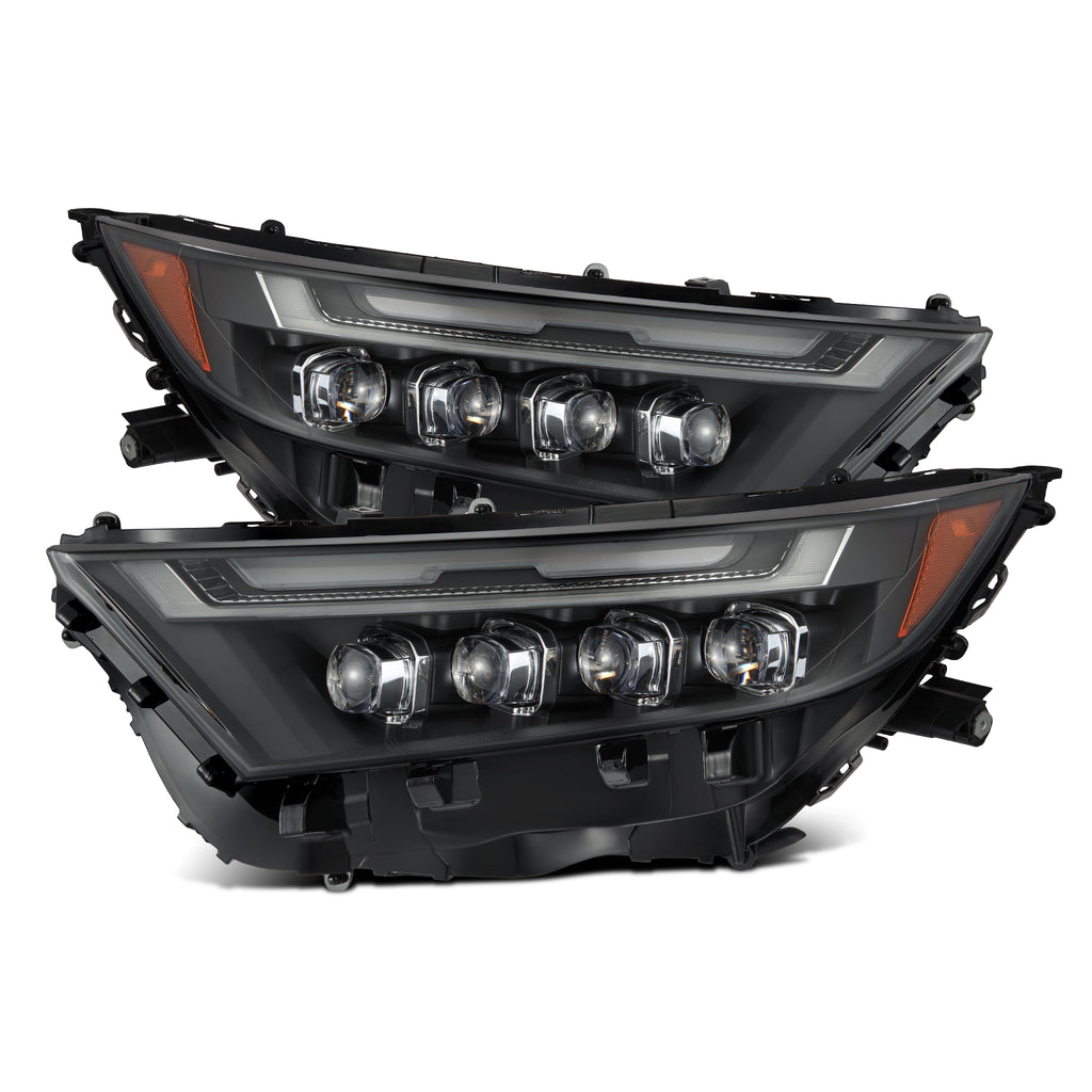 AlphaRex 880858 Projector Headlights Black for Select Toyota RAV4