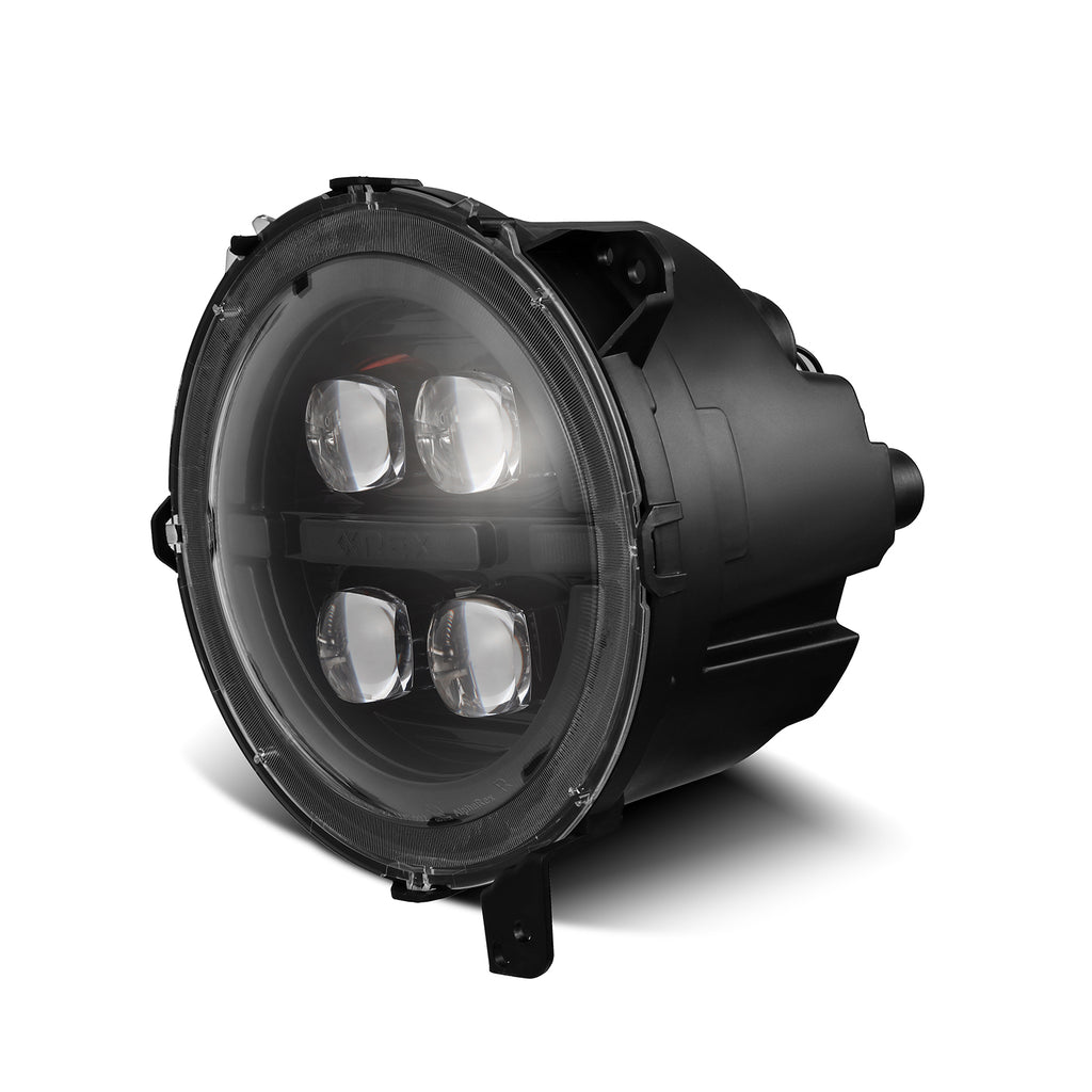 AlphaRex 880867 Projector Headlights Alpha-Black for Select Jeep Gladiator, Jeep Wrangler, Jeep Wrangler JK