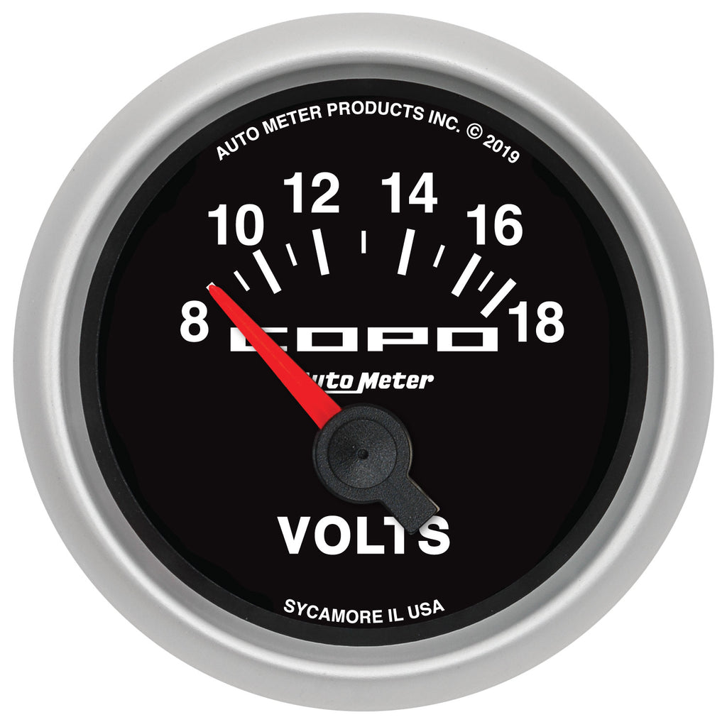 AutoMeter 880874 GAUGE, VOLTMETER, 2 1/16", 18V, ELECTRIC, COPO
