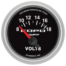 Load image into Gallery viewer, AutoMeter 880874 GAUGE, VOLTMETER, 2 1/16", 18V, ELECTRIC, COPO