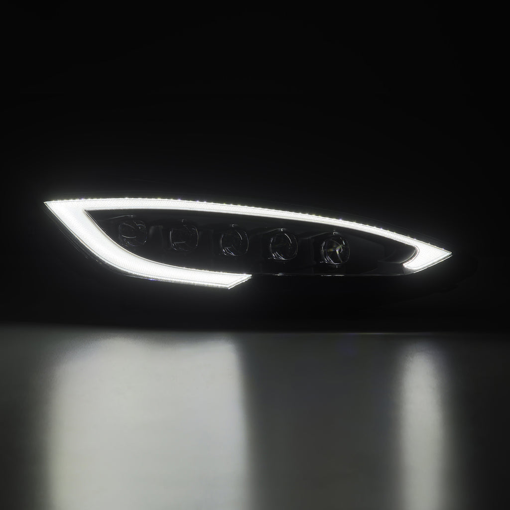 AlphaRex 880877 Projector Headlights Black for Select Tesla S