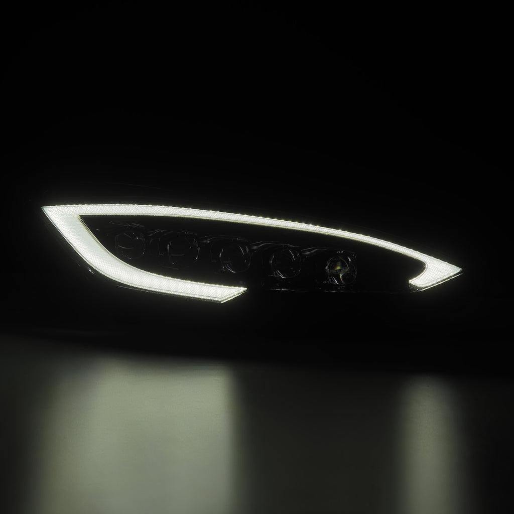 AlphaRex 880878 Projector Headlights Alpha-Black for Select Tesla S