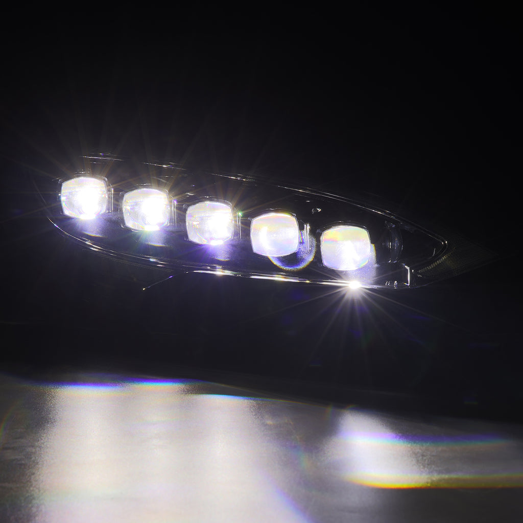 AlphaRex 880878 Projector Headlights Alpha-Black for Select Tesla S