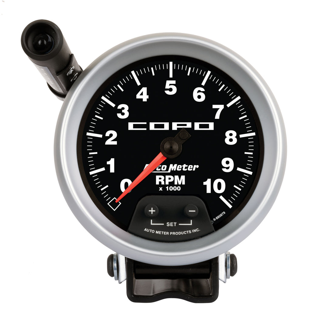 AutoMeter 880879 GAUGE, TACHOMETER, 3 3/4", 10K RPM, PEDESTAL W/ EXT. QUICK-LITE, COPO