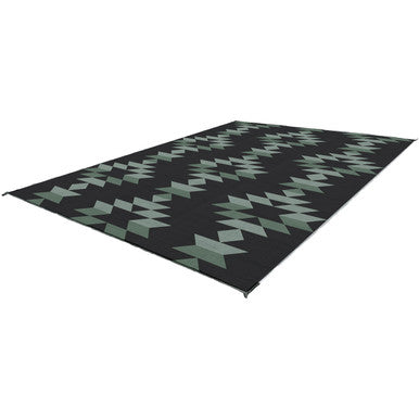 KUMA 880-KM-MB-SG-12 Monterrey Boho Outdoor Mat - 12' x 9' (Sage/Black)