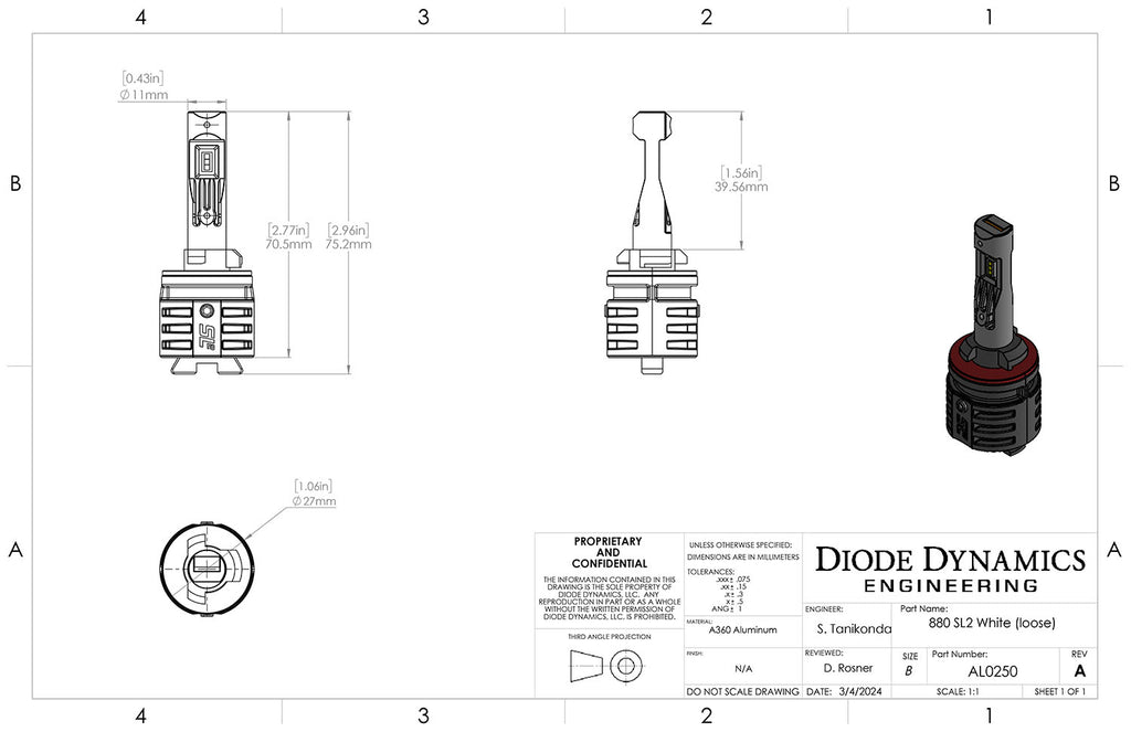Diode Dynamics DD0475S Direct replacement for your factory bulb.