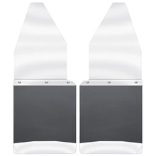 Load image into Gallery viewer, 8817-Ford-Kick-Back-Mud-Flaps-Front-12In-Wide-Stainless-Steel-Top-And-Weight