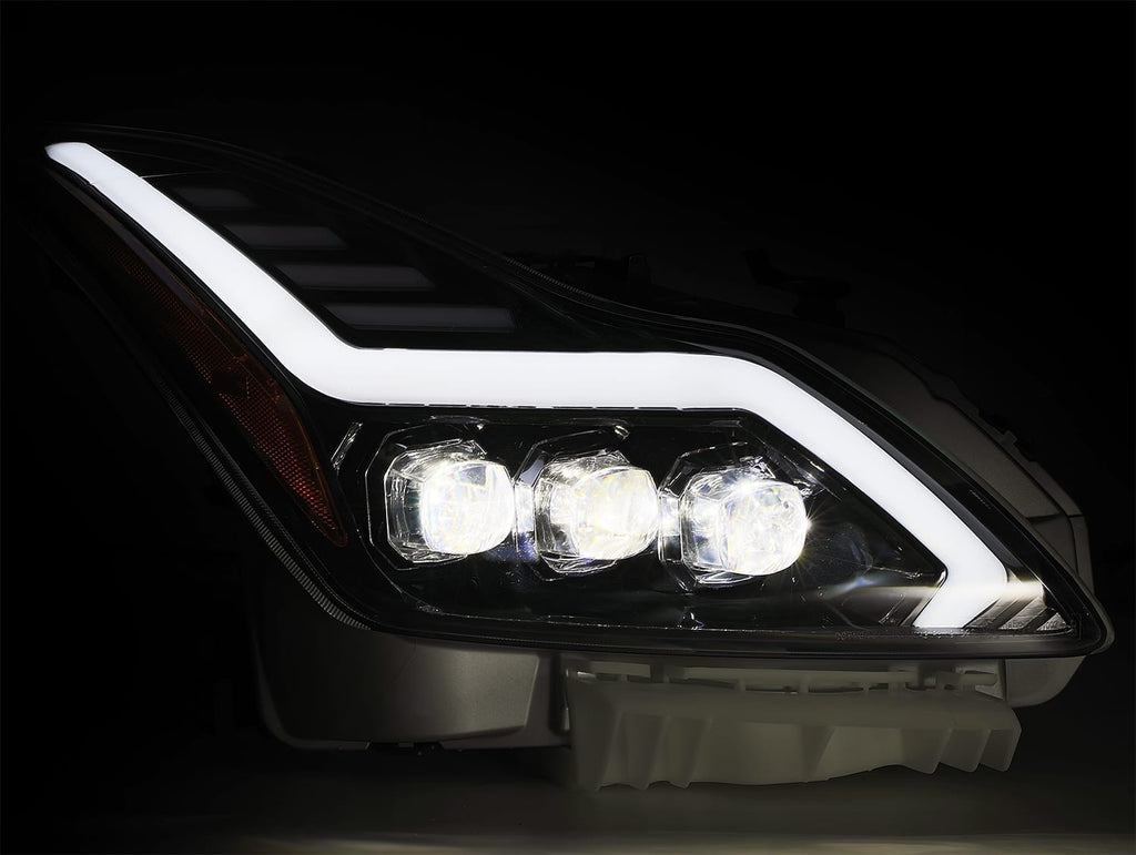AlphaRex 881985 LED Projector Headlights in Jet Black for Select INFINITI G37, INFINITI Q60