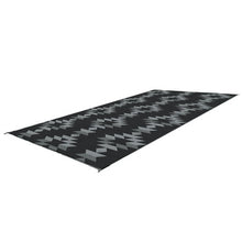 Load image into Gallery viewer, KUMA 881-KM-MB-GB-18 Monterrey Boho Outdoor Mat - 18&#39; x 9&#39; (Black/Grey)