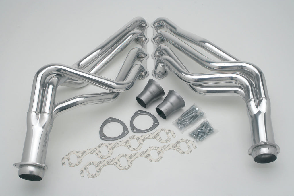 Hedman Hedders 88306 Silver Long-Tube Headers For 64-73 Mustang/Cougar & Others with Factory 260-351W for Select Ford Fairlane, Ford Falcon, Ford Maverick, Ford Mustang, Ford Ranchero, Ford Torino, Mercury Comet, Mercury Cougar, Mercury Cyclone, Mercury
