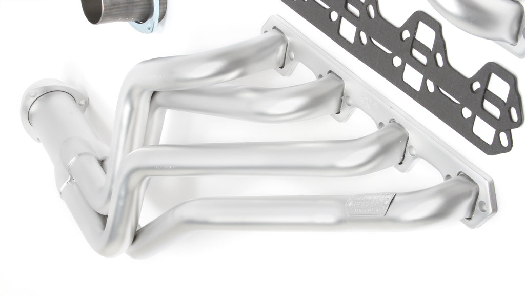 Hedman Hedders 88308 HD Silver Long-Tube Headers For 64-73 Mustang/Cougar & Others w/Factory 260-351W for Select Ford Fairlane, Ford Falcon, Ford Maverick, Ford Mustang, Ford Ranchero, Ford Torino, Mercury Comet, Mercury Cougar, Mercury Cyclone, Mercury