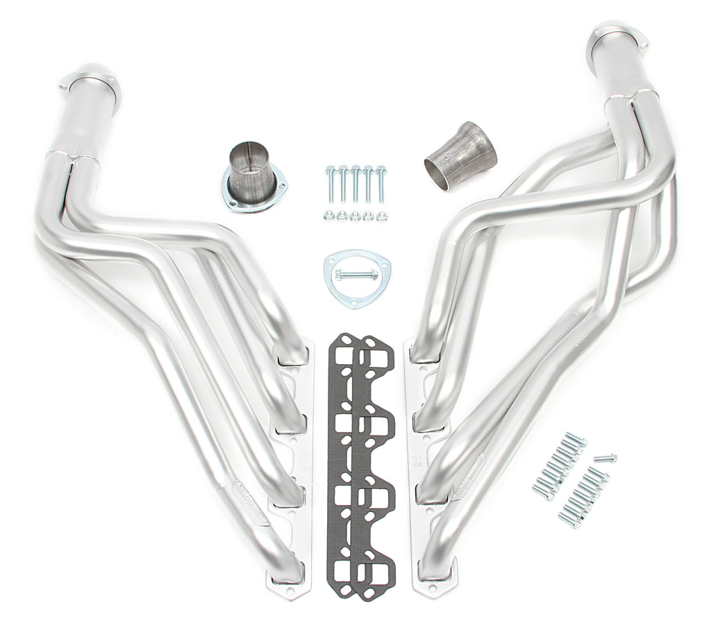 Hedman Hedders 88308 HD Silver Long-Tube Headers For 64-73 Mustang/Cougar & Others w/Factory 260-351W for Select Ford Fairlane, Ford Falcon, Ford Maverick, Ford Mustang, Ford Ranchero, Ford Torino, Mercury Comet, Mercury Cougar, Mercury Cyclone, Mercury