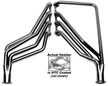 Hedman Hedders 88356 Silver 1-1/2 in. Long Tube Headers For 1974-78 Ford Mustang II with 302 V8 for Select Ford Mustang II