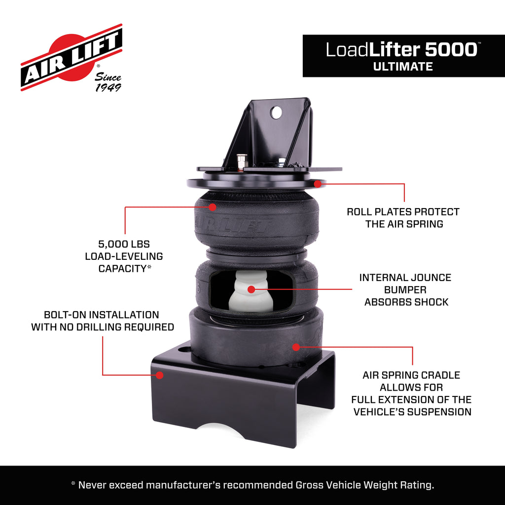 Air Lift 88377 LoadLifter 5000 Ultimate with Air Spring Cradle for Select Ram