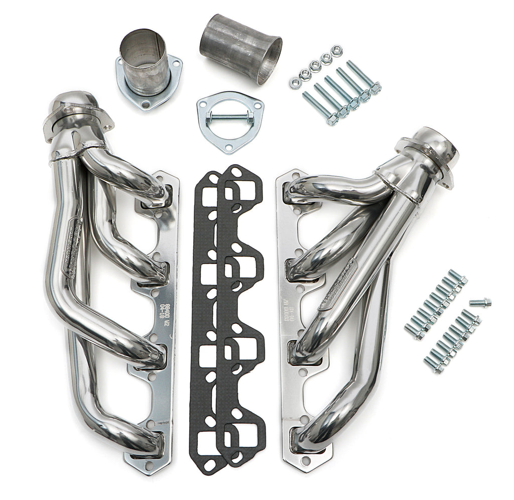 Hedman Hedders 88406 Silver Mid-Length Headers For '64-73 Mustang, Cougar and Others with 260-302 for Select Ford Fairlane, Ford Falcon, Ford Maverick, Ford Mustang, Ford Ranchero, Mercury Comet, Mercury Cougar