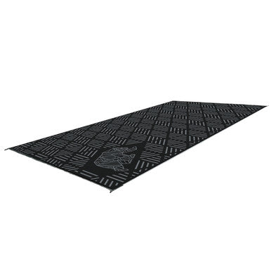 KUMA 885-KM-SP-GB-18 Striped Peaks Outdoor Mat - 18' x 9' (Black/Grey)