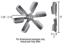 Load image into Gallery viewer, 13-Heavy-Duty-Stainless-Steel-Standard-Rotation-Flex-Fan,-Chrome-Hub