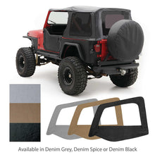 Load image into Gallery viewer, 8895-Wrangler-Yj-Oem-Replacement-Soft-Top-WTinted-Windows--Upper-Doorskins;-Charcoal-Gray