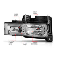 Load image into Gallery viewer, 8899-CK-150025003500-Crystal-Headlights-W-Light-Bar-Blck-Hsing