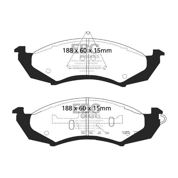 89-91-Ford-Thunderbird-3.8-Greenstuff-Front-Brake-Pads
