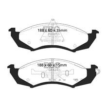 Load image into Gallery viewer, 89-91-Ford-Thunderbird-3.8-Greenstuff-Front-Brake-Pads