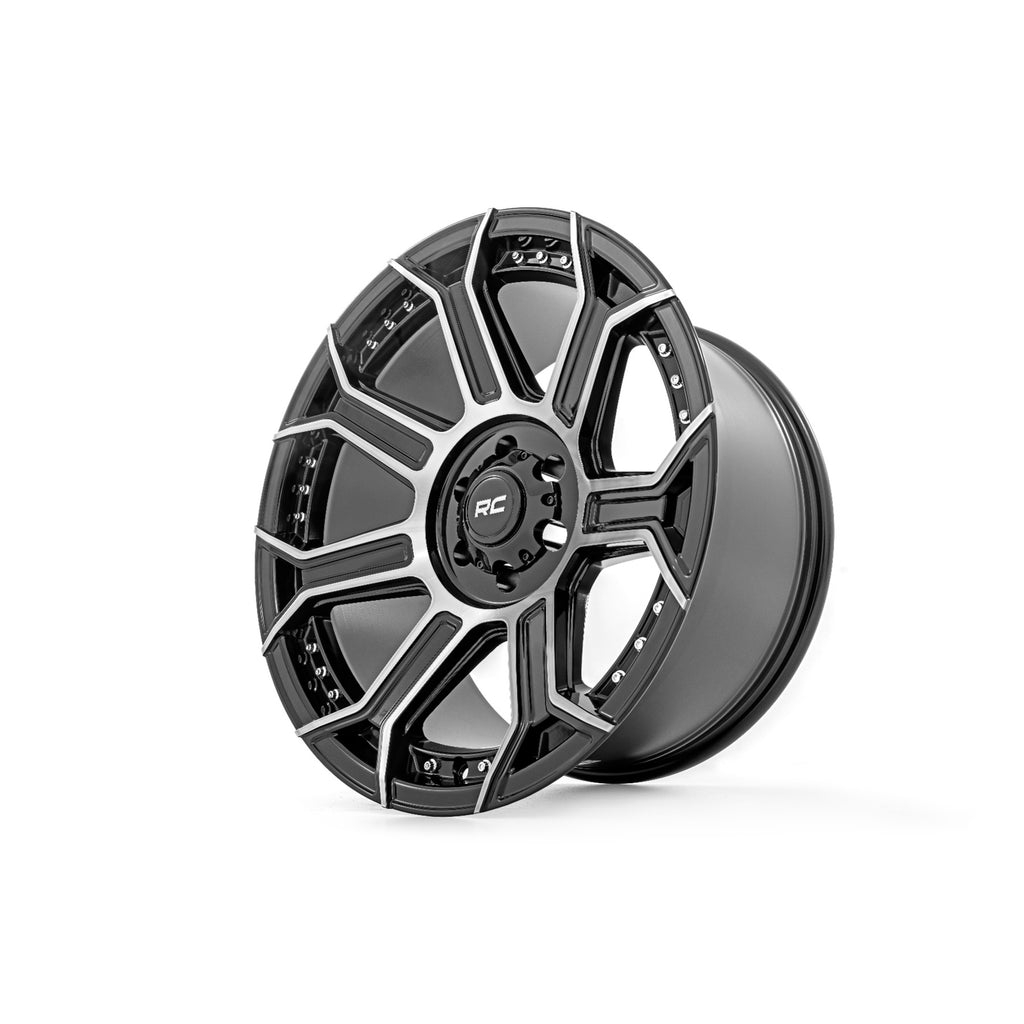 89-Series-Wheel-One-Piece-Black-Machined-Gun-Metal-22X10-8X180--19Mm-Rough-Country
