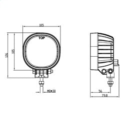 BrightSource 891272F Work Light; 4 in.; Square; Flood Pattern; w/o Harness; 24W; - Truck Part Superstore