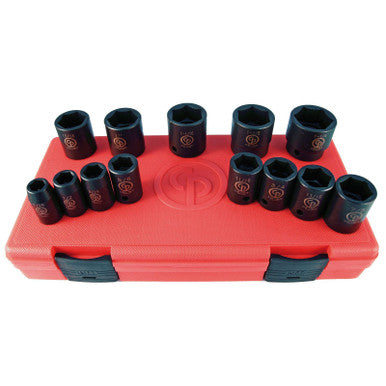 Chicago Pneumatic SS4013 1/2" DR, SAE, Standard Impact Socket Set (13 PCS) - 6 Pt
