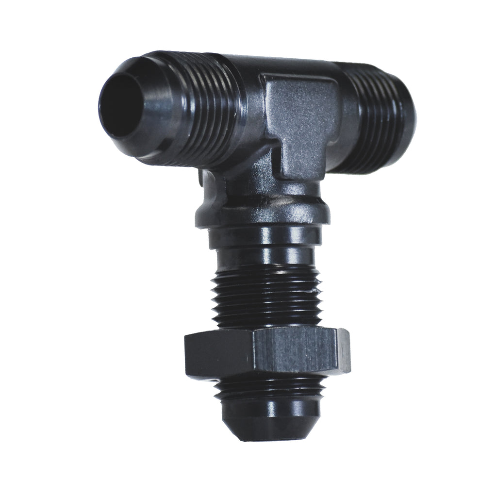 -8An-Blk-Bulkhead-Flare-Tee