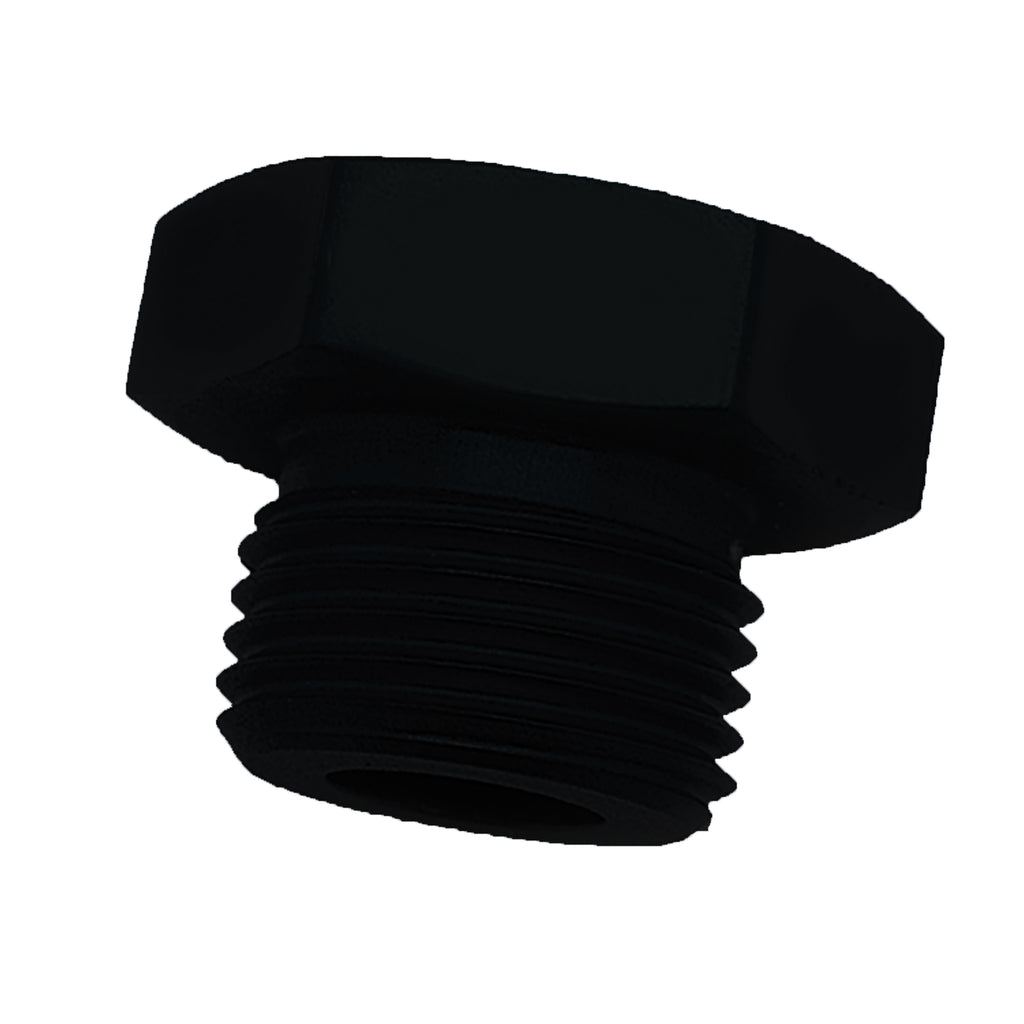 -8An-Blk-St-Thrd(O-Ring)-Plg