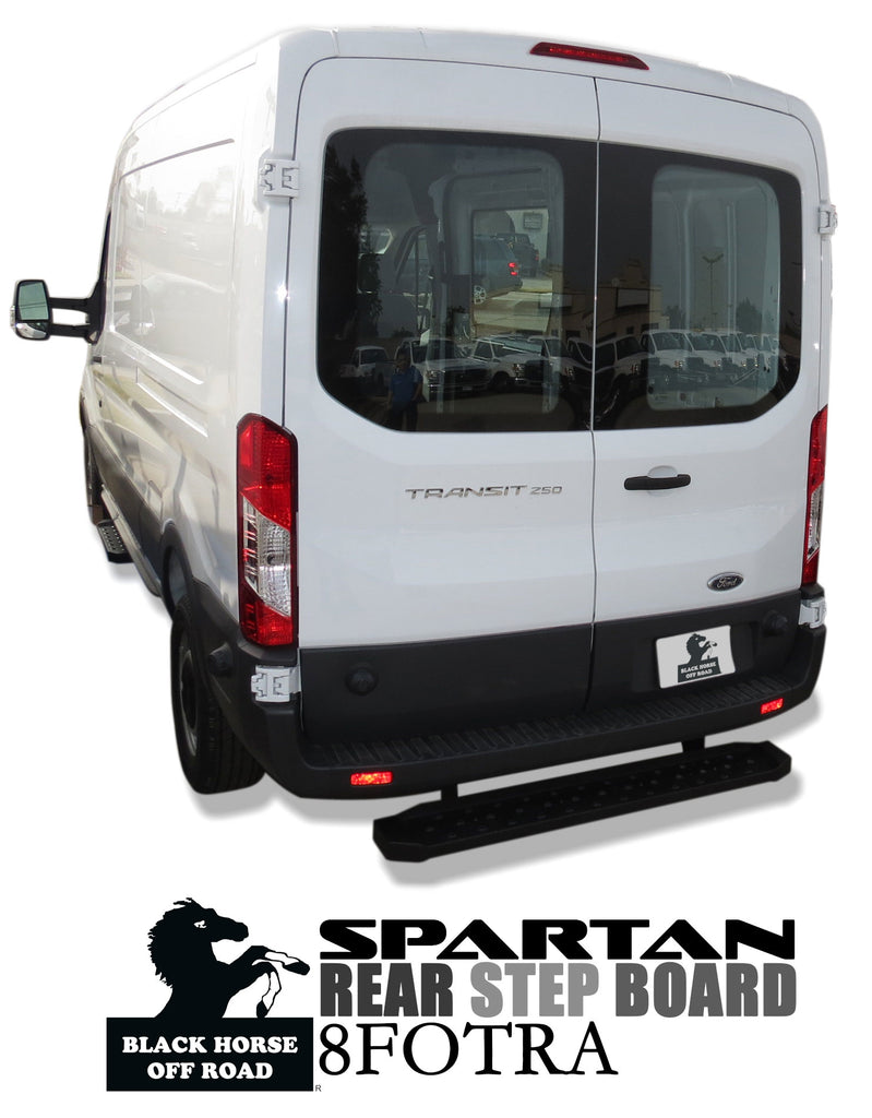 Black Horse Off Road 8FOTRA Spartan Rear Step Board for Select Ford Transit-150, Ford Transit-250, Ford Transit-350