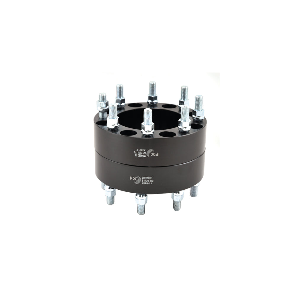8X170mm8X6.69-In-Bolt-Pattern-2-In-Thick-125Mm-Hub-Black-Alum-Set-Of-2