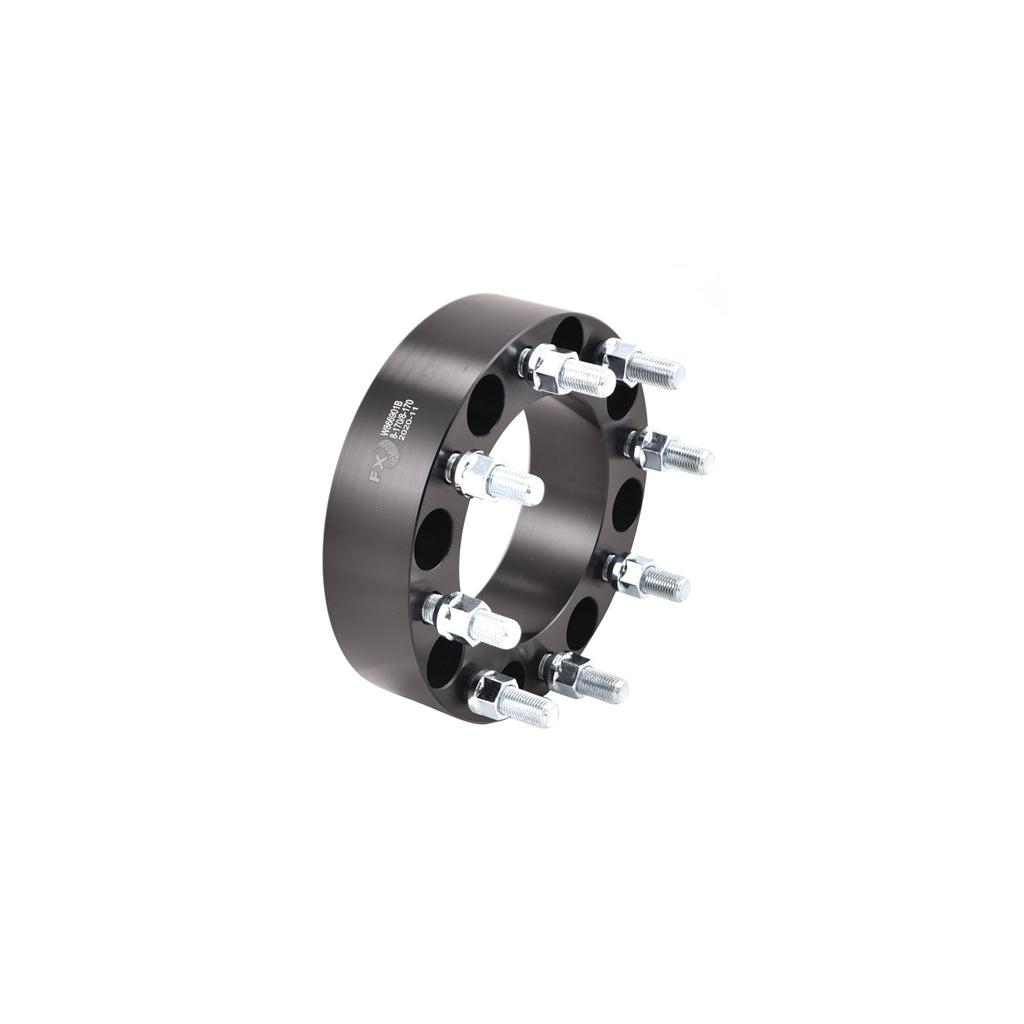 8X170mm8X6.69-In-Bolt-Pattern-2-In-Thick-125Mm-Hub-Black-Alum-Set-Of-2