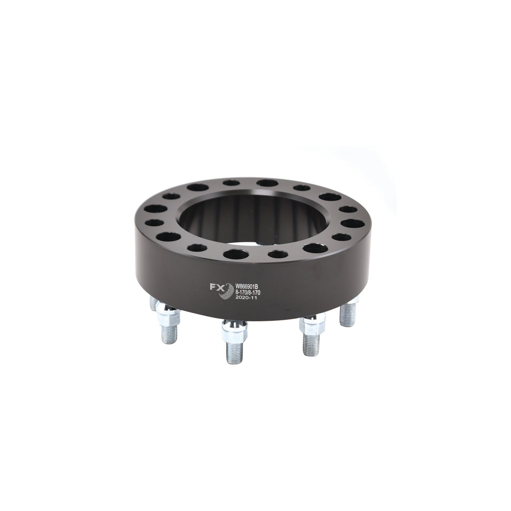 8X170mm8X6.69-In-Bolt-Pattern-2-In-Thick-125Mm-Hub-Black-Alum-Set-Of-2