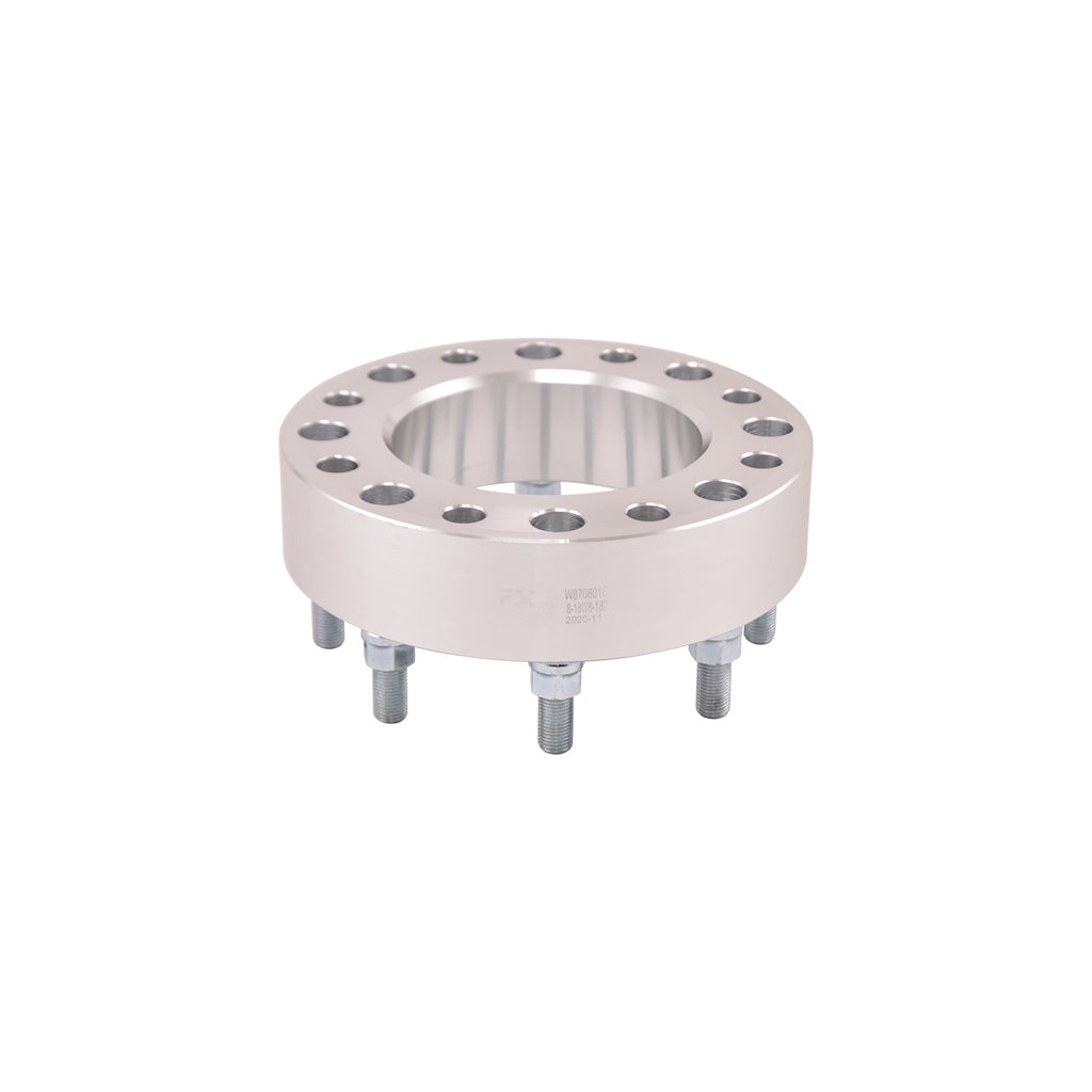8X180mm8X7.08-In-Bolt-Pattern-2-In-Thick-125.60Mm-Hub-Silver-Alum-Set-Of-2