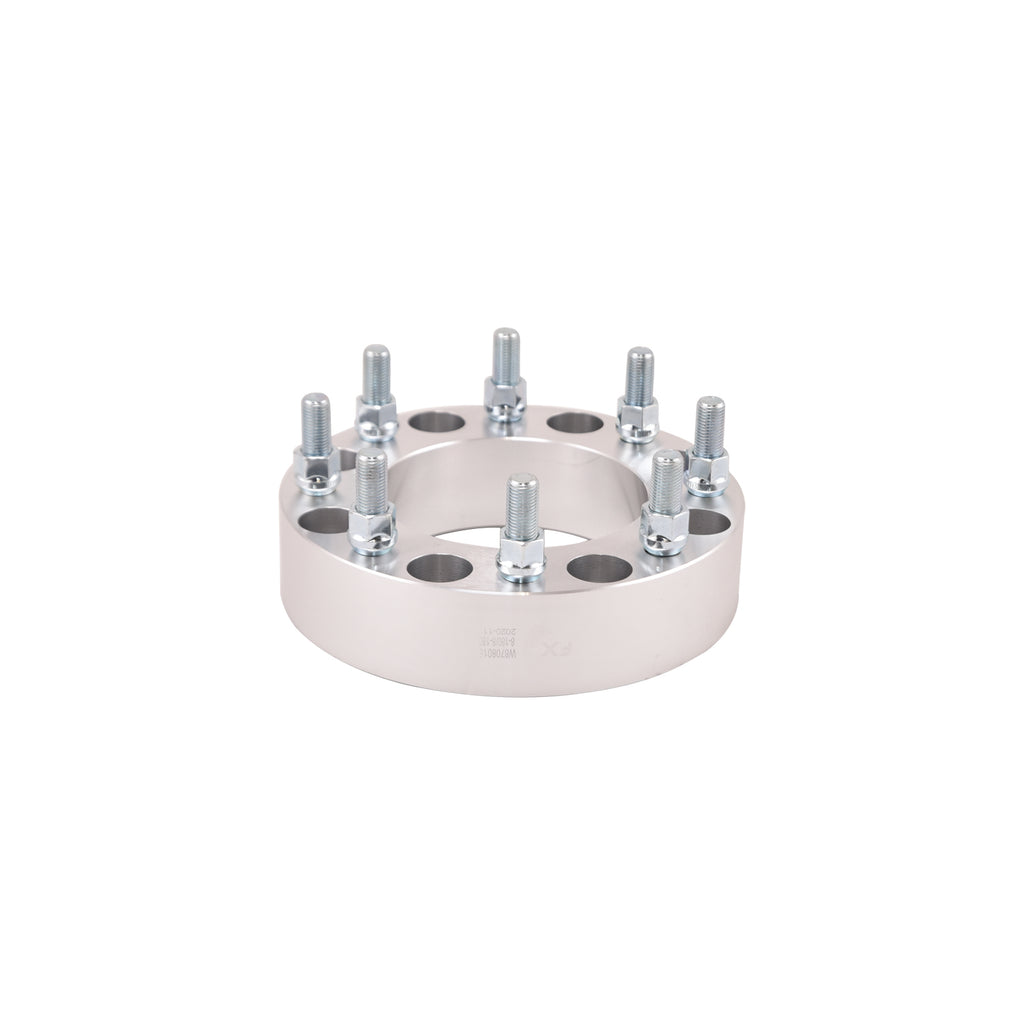 8X180mm8X7.08-In-Bolt-Pattern-2-In-Thick-125.60Mm-Hub-Silver-Alum-Set-Of-2