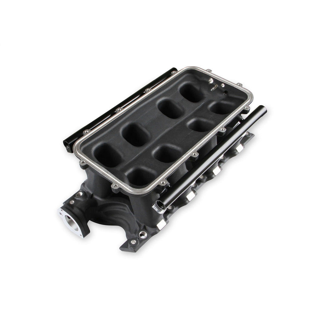 8.2-Sbf-Ford-Hi-Ram-Efi-Manifold-With-Side-Mount-Top-Black