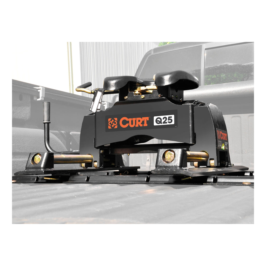 CURT 16666 Q25 Sliding 5th Wheel Hitch with Rails; 24;000 lbs. - Truck Part Superstore