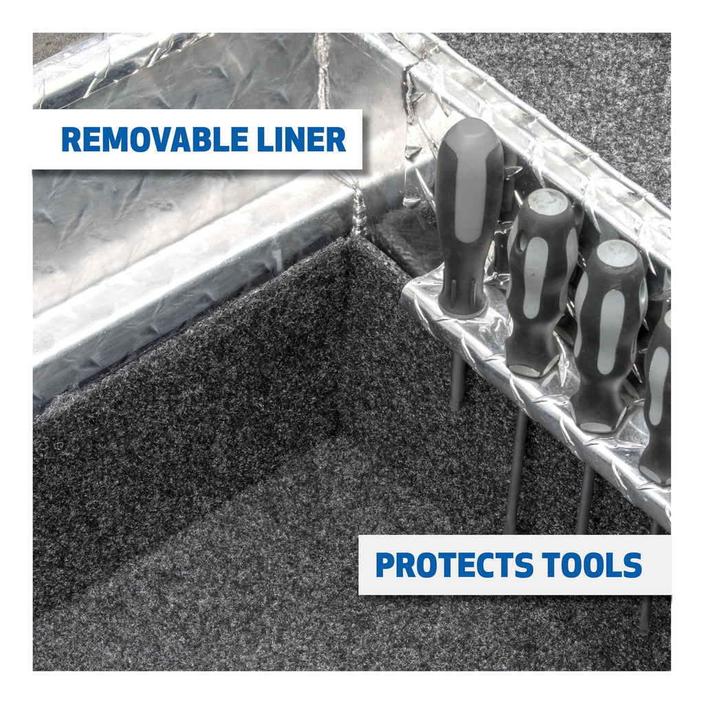 UWS SL-63-A-LP Aluminum 63in. Secure Lock Angled Truck Tool Box; Low Profile (LTL Shipping Only - Truck Part Superstore