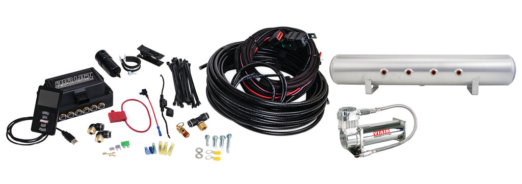 Performance-3P-(3-8-Air-Line-5-Gallon-Lightweight-Raw-Aluminum-Tank-Viair-444C-Compressor)