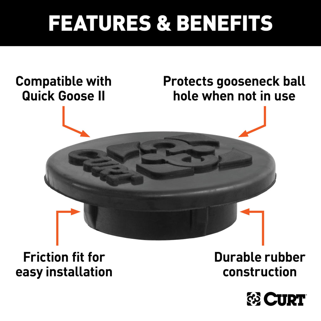 CURT 66145 CURT 66145 Quick Goose Gooseneck Hitch Rubber Cap - Truck Part Superstore