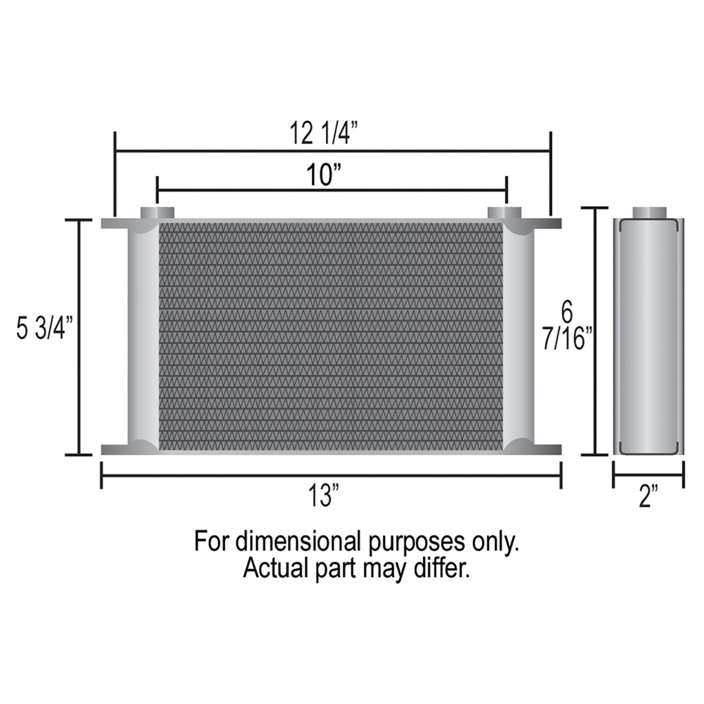19-Row-Series-10000-Stack-Plate-Fluid-Cooler,--10An-O-Ring-Female