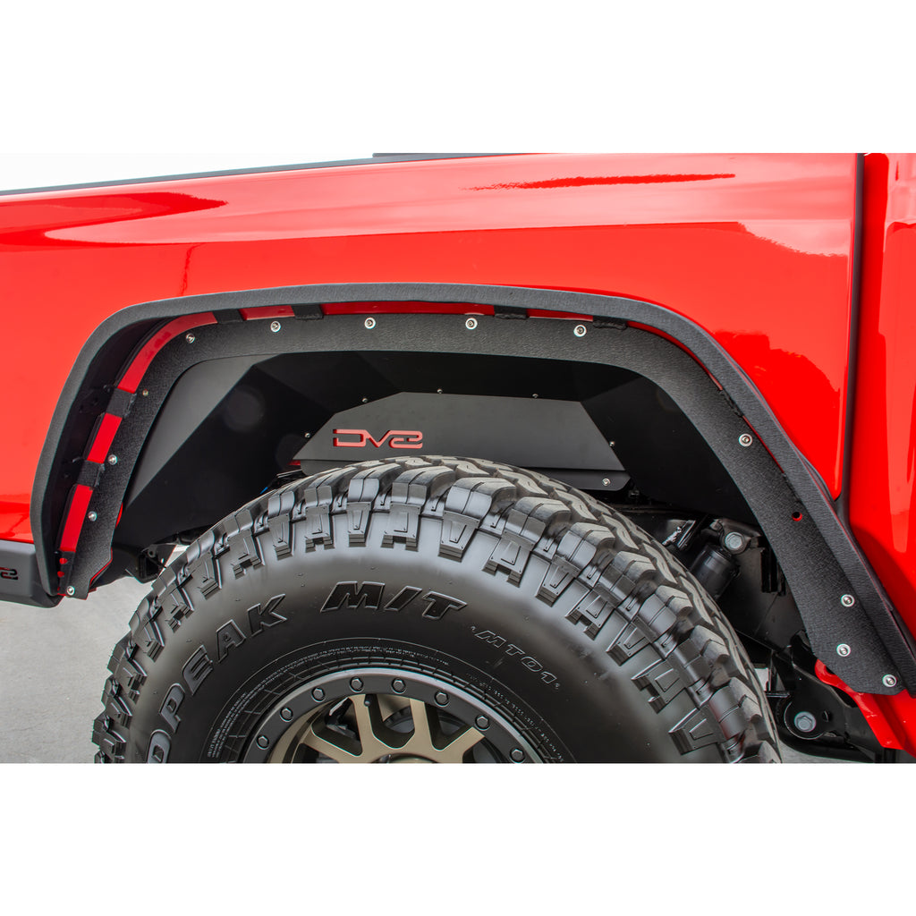 ~(9-Lbs.-50X19x12)~-Jeep-Gladiator-Rear-Inner-Fenders-For-20-Pres-Gladiator-Black-Dv8-Offroad